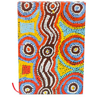 Warlurkurlangu Aboriginal Art Ruled A5 Journal - Bush Carrot Dreaming