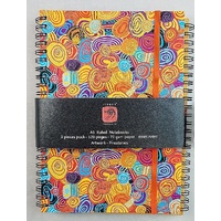 Jijaka Aboriginal Art A5 Spiral Notebook (Set 2) - Firestones