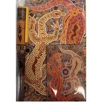 Tobwabba Aboriginal Art 3pce Notepad Giftset - Male &amp; Female Goanna