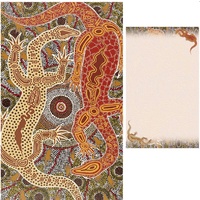 Tobwabba Aboriginal Art Pocket Notepad - Male &amp; Female Goannas