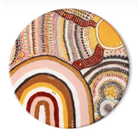 Koh Living Aboriginal Art Ceramic Coaster (Single) - Journeys in the Sun