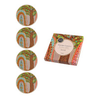 Koh Living Aboriginal Wooden Boxed Coaster Set (4) - Tree of Life