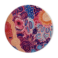 Koh Living Aboriginal Art Ceramic Coaster (Single) - Women's Love Story