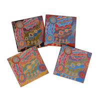 Patricia Fatt Coaster Set of 4 Boxed 9.5 X 9.5cm - Rocks and Waterholes