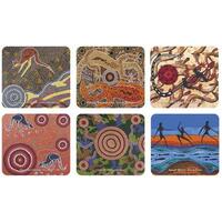 Tobwabba Aboriginal Art Neoprene Coaster Mixed Set (6)