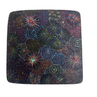 Utopia Aboriginal Art Neoprene Single Coaster - Awelye (Sugarbag)