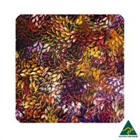 Utopia Aboriginal Art Neoprene Single Coaster - Spinifex