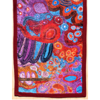 Better World Aboriginal Art Cotton Tablerunner (150cm x 45cm) - Seven Sisters