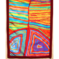 Better World Aboriginal Art Cotton Tablerunner (150cm x 45cm) - Snake Vine