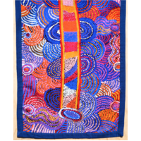 Better World Aboriginal Art Cotton Tablerunner (150cm x 45cm) - Multju (Mulga Country)
