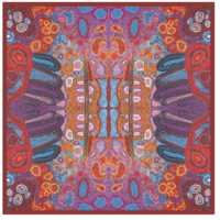 Better World Aboriginal Art Cotton SquareTablecloth (150cm x 150cm) - Seven Sisters