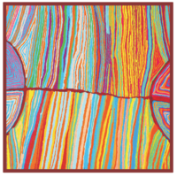 Better World Aboriginal Art Cotton SquareTablecloth (150cm x 150cm) - Snake Vine