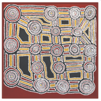 Better World Aboriginal Art Cotton SquareTablecloth (150cm x 150cm) - Snake Dreaming