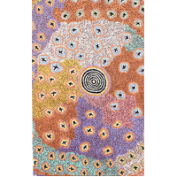 Warlukurlangu Aboriginal Art Australia Made Table Runner - Green Budgerigar Dreaming