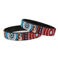 NAIDOC 2026 - Dezigna Aboriginal Art Silicone SINGLE  Wristband - 50 Years of Deadly