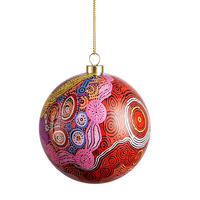 Waterhole Dreaming GIFBOXED Xmas Bauble  (8cm) - KOH Living Aboriginal Art