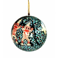 Better World Aboriginal Art Lacquered Xmas Ball Decoration - the Milky Way
