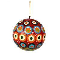 Better World Aboriginal Art Lacquered Xmas Ball Decoration - Walka Tjulpun Tjulpunpa