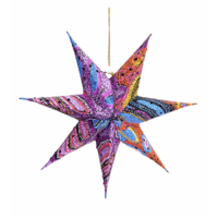 Better World Aboriginal Art Xmas Handmade Paper Star - Seven Sisters