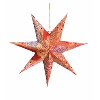 Better World Aboriginal Art Xmas Handmade Paper Star - Salt Lake