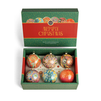 KOH Living Aboriginal Art 6 pack Gift Box Xmas Baubles (8cm) - Beautiful Journey (2025 Edition)