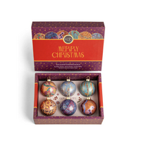 KOH Living Aboriginal Art 6 pack Gift Box Xmas Mini Baubles (5cm) - Our Country