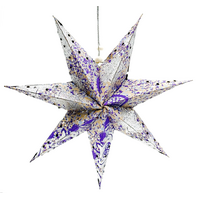 Better World Aboriginal Art Xmas Glitter Handmade Paper Star - Milkyway
