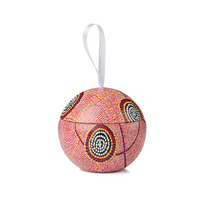 Warlukurlangu Aboriginal Art  Xmas Bauble Tin - Yarla Jukurrpa - Cockatoo Creek