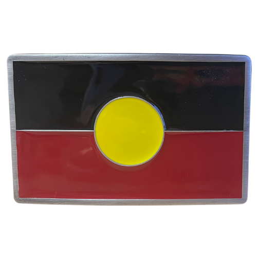 Aboriginal Flag Custom Enamel Antique Nickel Belt Buckle [100cm x 60cm]
