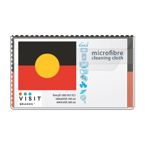 Aboriginal Flag Microfibre Lens/Cleaning Cloth (170mm x 145mm)