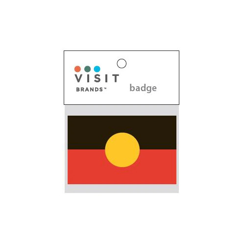 Aboriginal Flag Iron-on Woven Badge (90mm x 45mm)