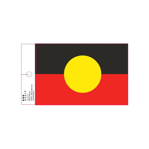 Aboriginal Flag VINYL STICKER (12cm x 8cm)