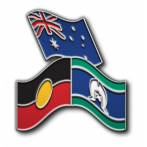 Aboriginal Flag (Australia Made) Metal Badge - 3 Flag