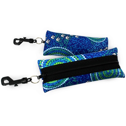 Bunabiri Aboriginal Art Neoprene Eyewear Case - Wet Season