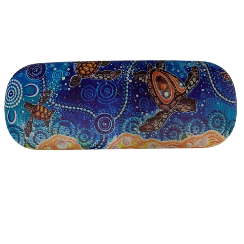 Chernee Sutton Aboriginal Art Hardcover Glasses Case - Yuanati (Turtle)