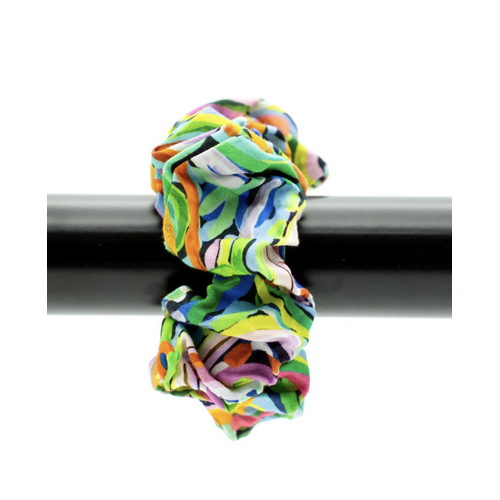 Better World Arts Aboriginal Cotton Hair Scrunchie - Two Dogs Dreaming