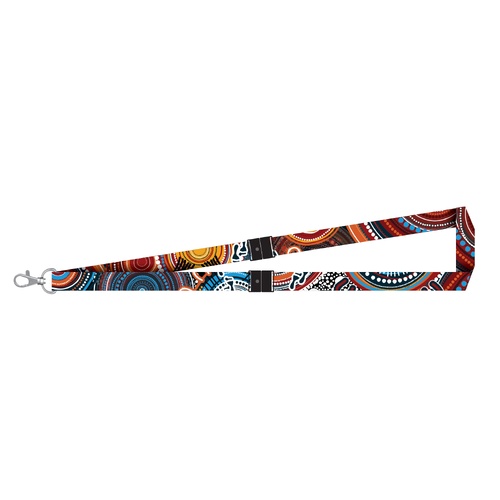 NAIDOC 2026 - Dezigna Aboriginal Art Lanyard [DOUBLE CLIP] - 50 Years of Deadly