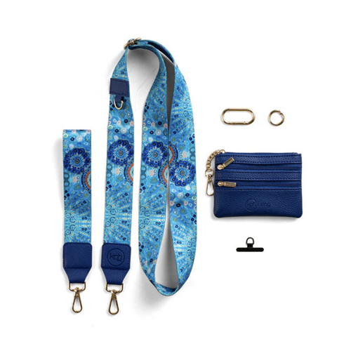 Koh Living Aboriginal Art Mobile Phone/Coin Purse Lanyard - Girambit
