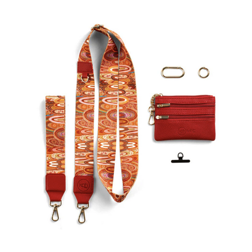 Koh Living Aboriginal Art Mobile Phone/Coin Purse Lanyard - Home