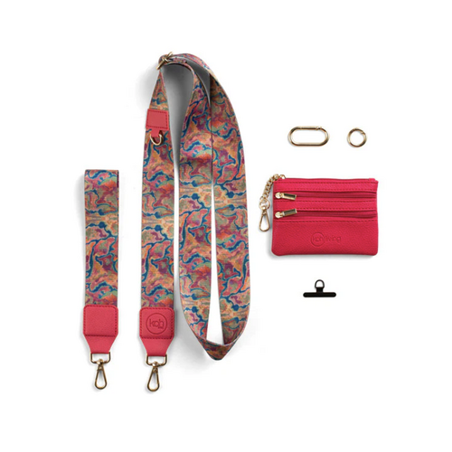 Koh Living Aboriginal Art Mobile Phone/Coin Purse Lanyard - Pilbara Creeks