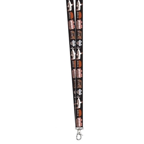Munupi Aboriginal Art Lanyard - Off to the Footy by Debbie Coombes