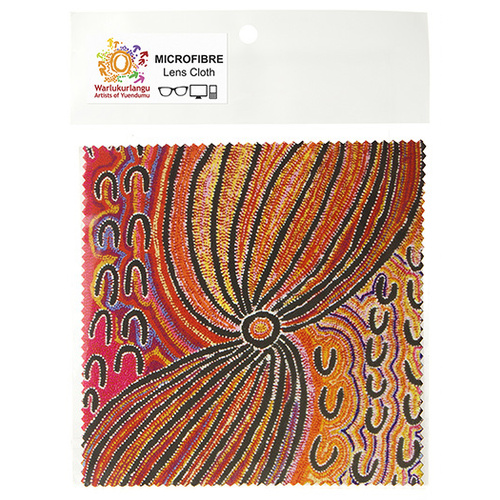 Warlukurlangu Aboriginal Art Microfibre Lens Cloth - Dogwood Tree Dreaming