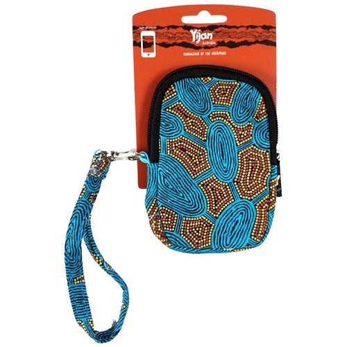 Yijan Aboriginal Art Mobile Phone Case - Women Travel Dreaming [Colour: Turquoise]