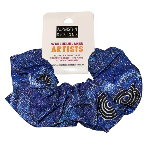 Warlukurlangu Aboriginal Design Hair Scrunchie (Large) -Seven Sisters Dreaming