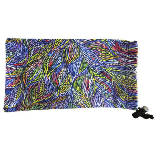 Utopia Aboriginal Art Microfibre Sunglasses Pouch - Wild Flowers