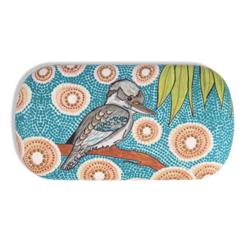 Aboriginal Kookaburra Travel Essentials Hard Shell Case [9cm x 4cm] - Koh Living Aboriginal Art