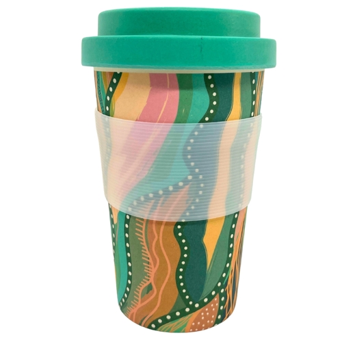 Bunabiri Bamboo Fibre Enviro Travel Coffee Mug (400ml) - Wet Season