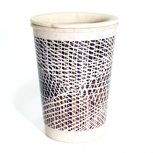 Pupini Jilamara Bamboo Lidded Travel Mug (227ml - 8oz) - Better World Art