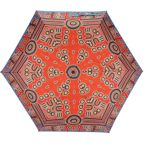 Outstations Aboriginal Art Folding Umbrella - Body Art