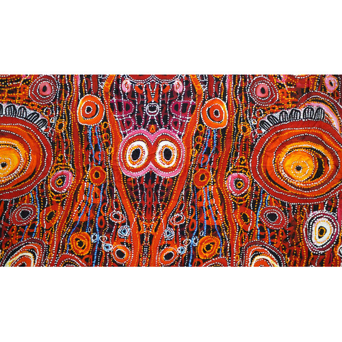 Utopia Aboriginal Art Bamboo Fabric Baby Swaddle/Blanket (120cm x 120cm) - Awelye (Women's Ceremony)